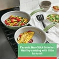 thumbnail image 3 of T-fal Fresh Gourmet Ceramic, Nonstick Saucepan, 3 Quart, Green, 3 of 7