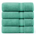 thumbnail image 1 of Juego de toallas de baño LANE LINEN Luxury, 100% algodón, paquete de 4 unidades, verde azulado, 1 of 9