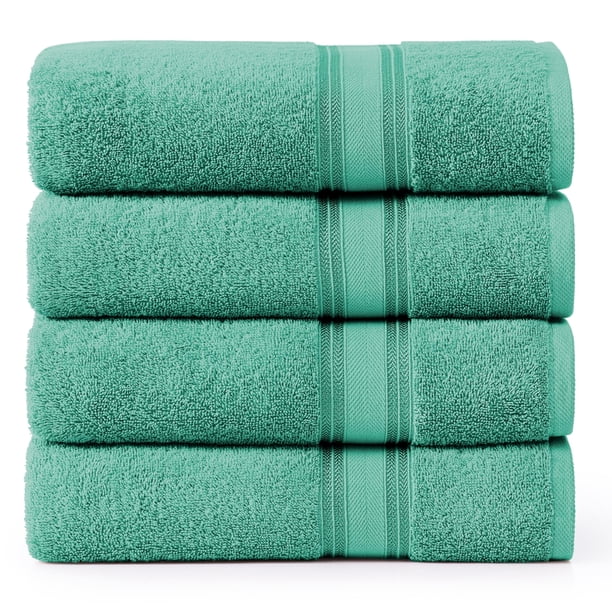 Juego de toallas de baño LANE LINEN Luxury, 100% algodón, paquete de 4 unidades, verde azulado