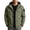 Army Green #1, variant on Mens Military Field Jacket Reinforced Woven Fabric For Men Outdoor Workwear Fall Winter Regular Fit Hooded Collar Long Sleeve Full Zip Multi Cargo Pockets Sleeve Patch Black,S