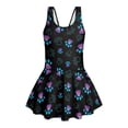 thumbnail image 3 of Xoenoiee Dog Paw Print Girls One Piece Swimdress Skirt Bathing Suit Sleeveless Swim Dress Hawaiian Beach Swimwear for Beach Pool, Size 5-6 Years, 3 of 7