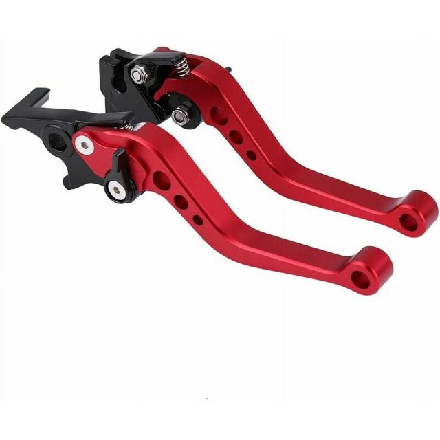 2 palancas de embrague, cilindro maestro de embrague de freno, palancas de freno de motocicleta, mango de 7/8 ", aleación de aluminio de 22 mm (rojo)