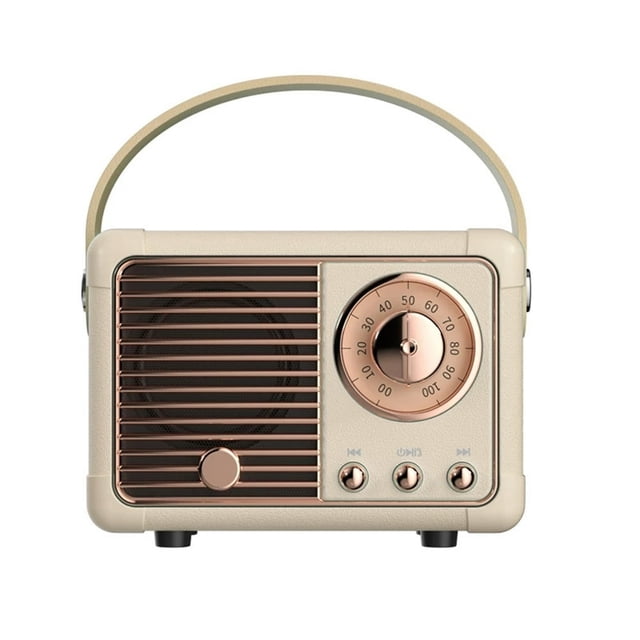 Haut-parleur Rétro Blue-tooth Radio FM Vintage Haut-Parleur Rétro Sans Fil avec un Style Classique à l'Ancienne