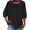 Black, variant on Womens Peter Pan Collar Shirts Long Puff Sleeve Cotton Blouses Trendy Casual Loose Fit Tops