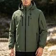 thumbnail image 6 of Husipze Men's Waterproof Rain Jacket Lightweight Breathable Thin Hooded Wind Resistant Raincoat for Hiking Cycling Outdoor Sports Army Green XXL, 6 of 7