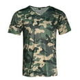 thumbnail image 4 of WAENQINLA Men's Camo T-Shirt Summer Camouflage Casual V-Neck T-Shirt with Pocket Casual Short Sleeve Fitness Stretchy T-Shirt, 4 of 8