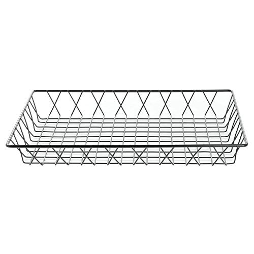 Cal-Mil Rectangular Black Wire Basket - 18"L x 12"W x 2 1/2"H