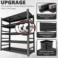 thumbnail image 6 of 72" H Garage Shelving Garage Storage Shelves 5T Metal Shelf Heavy Duty Shelving Unit Adjutable Industrial Utility Shelf Storage Rack for Warehouse, Basement,72" H*36" W*16" D, 6 of 8