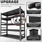 72 H Garage Shelving Garage Storage Shelves 5T Metal Shelf Heavy Duty Shelving Unit Adjutable Industrial Utility Shelf Storage Rack for Warehouse, Basement,72 H*36 W*16 D