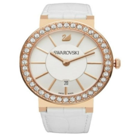 Swarovski White Leather - Swarovski Women's 1094362 'Citra Sphere' Crystal White Leather Watch