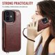 thumbnail image 5 of Funda cartera Wefor para iPhone 12 Mini con bloqueo RFID, color marrón, 5 of 9