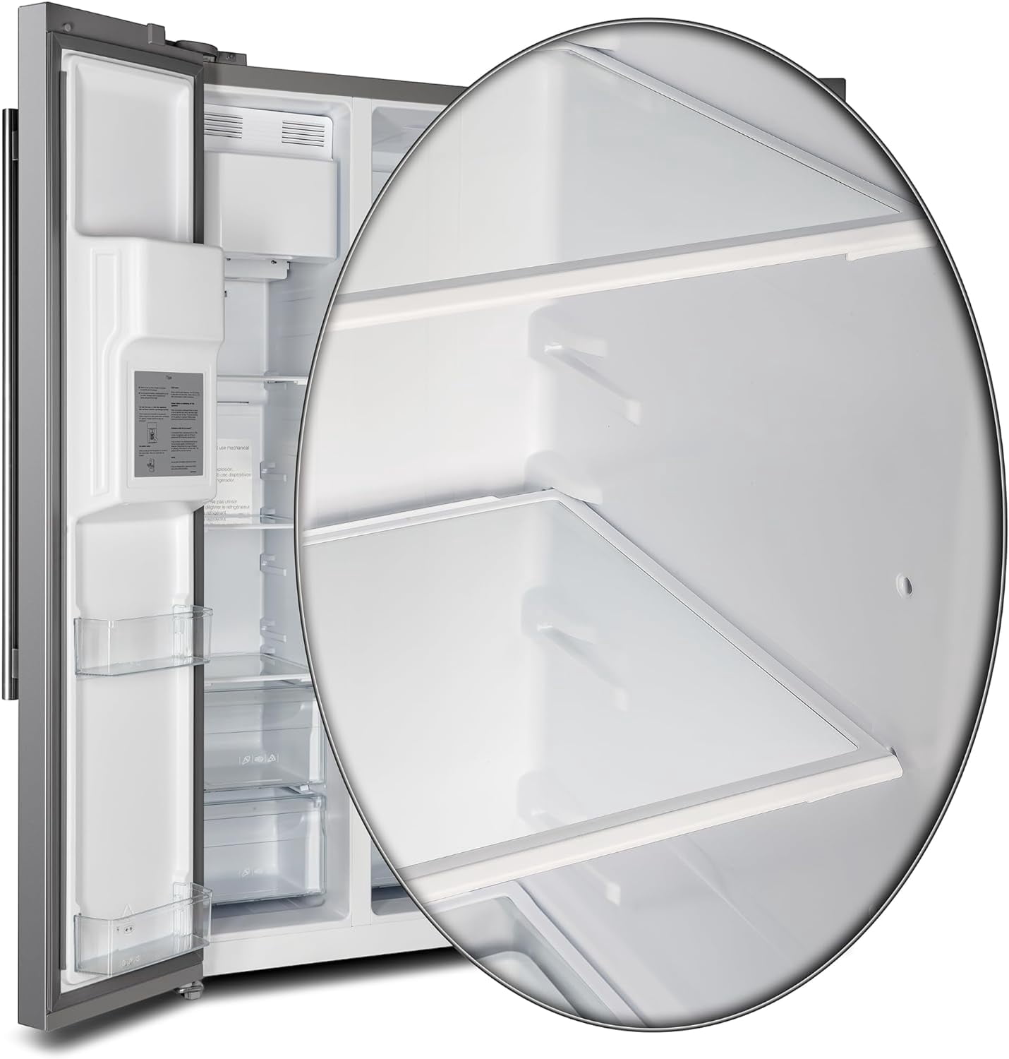 Forno Salerno 36-Inch Side-by-Side Stainless Steel Refrigerator, 20 cu.ft, ENERGY STAR Certified