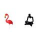 thumbnail image 1 of Estatua de estaca de jardín,Adorno de jardín con forma de flamenco,estaca para césped,patio o porche,Estatua de flamenco,figurita,escultura,playa al aire libre,Figura del pensador, 1 of 8