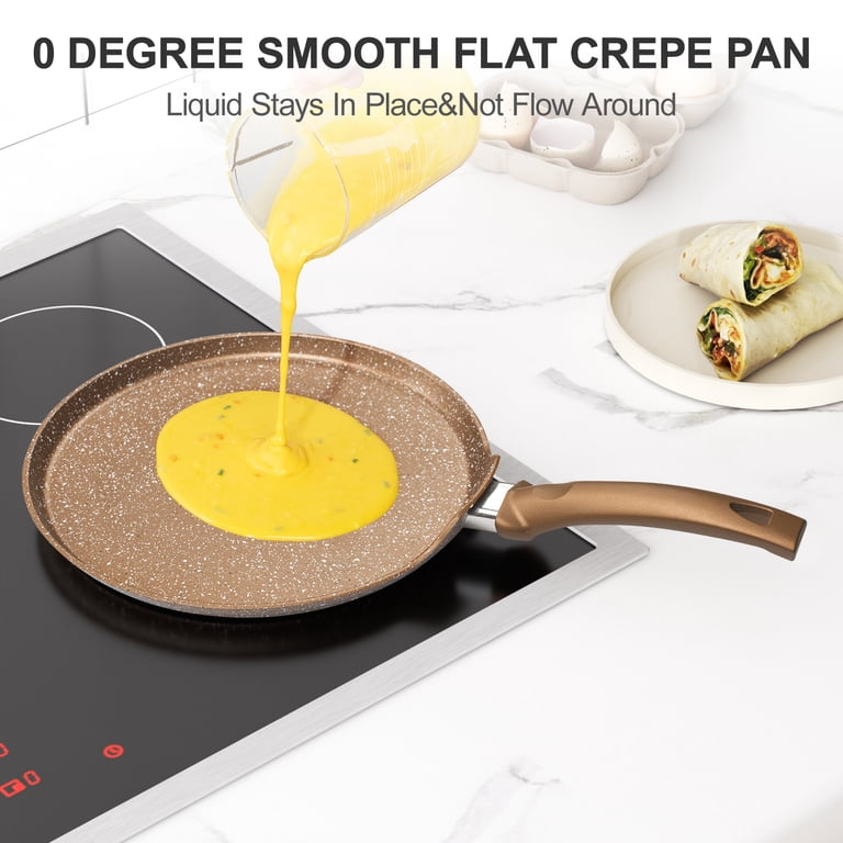 8-Inch Stone Coated Pancake Griddle - Nonstick Crepe Pan For All Stovetops