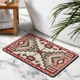 thumbnail image 5 of Experience Comfort with Boho Bathroom Rug, Aztec Design, 20x32 inch - Non-Slip, Soft, Absorbent Bath Mat - Ideal Long Runner for Bathroom, Kitchen, Entryway - Modern Western Design, 5 of 5