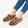 thumbnail image 7 of Ecetana Leopard Print Slippers for Women Indoor Barefoot Slippers Socks Furry Slip on House Shoes, 7 of 7
