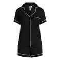 thumbnail image 5 of Joyspun Women's Dreamy Soft Collection Notch Collar Top and Shorts Pajama Set, 2-Piece, Sizes XS-3X, 5 of 7