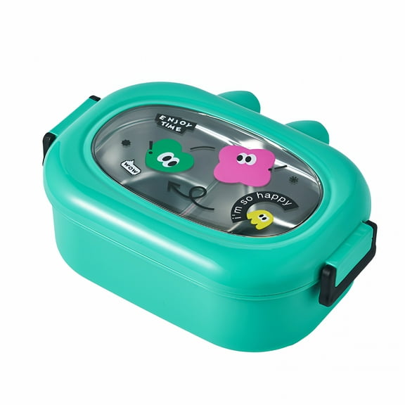 ACDANC Stainless Insulated Bento Lunch Box with Leak Proof Thermo Food Jar 2 Compartment Compact Design for School Students,Can Be Microwave Heating