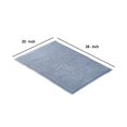 thumbnail image 2 of The Urban Port BM222892 Salzburg Fabric Reversible Bath Rug with Quick Drying Loops, Blue, 2 of 2