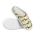 thumbnail image 3 of Goofa Dachshund Dog Print Womens Mens Cotton Lightweight House Slippers , Washable Home Slippers,Indoor Comfy Bedroom Cozy Slippers-37/38, 3 of 7