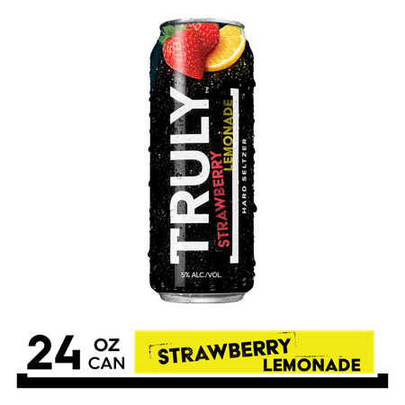 TRULY Hard Seltzer Strawberry Lemonade, Spiked & Sparkling Water, 24 fl. oz. Can
