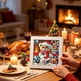 thumbnail image 3 of Christmas Diamond Art Kit, 7.09in Christmas printed canvas with Frame Holiday Craft Gift, 3 of 5