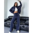 thumbnail image 4 of Conjunto Deportivo de Dos Piezas para Mujer, Ideal para Otoño Incluye Sudadera de Larga con Cremallera y Pantalón Azul M, 4 of 8