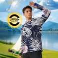 thumbnail image 4 of BRGZLK Long Sleeve Hooded Sun Protection Shirt For Men Shoulder Insert Quick Dry Breathable Lightweight For Summer Outdoor Casual Sports Hiking Fishing Beach, 4 of 6