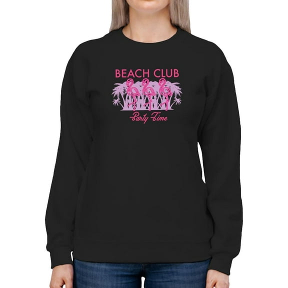 Beach Club Party Time Sweatshirt Women -SPIdeals Designs, Female x-Large