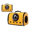thumbnail image 2 of Estuche para transportar mascotas con diseño de cápsula espacial para gatos, ideal para caminatas, senderismo y viajes amarillo, 2 of 8