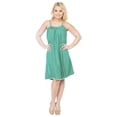 thumbnail image 4 of HAPPY BAY Women's Spaghetti Strap Sleepwear Slip Chemise 1X-2X Sage_AC68, 4 of 5