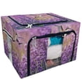 thumbnail image 1 of YUSDECOR Hummingbird lavender flowers Storage Bag Clear Window Storage Bins Boxes Large Capacity Foldable Stackable Organizer With Steel Metal Frame For Bedding,Clothes,Closets, Bedrooms, 1 of 3