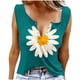 thumbnail image 1 of Camisetas para Mujeres Flores Plantas Impresión Suelta Cuello Redondo Top sin Mangas, Camisetas de Verano para Mujeres, 1 of 5