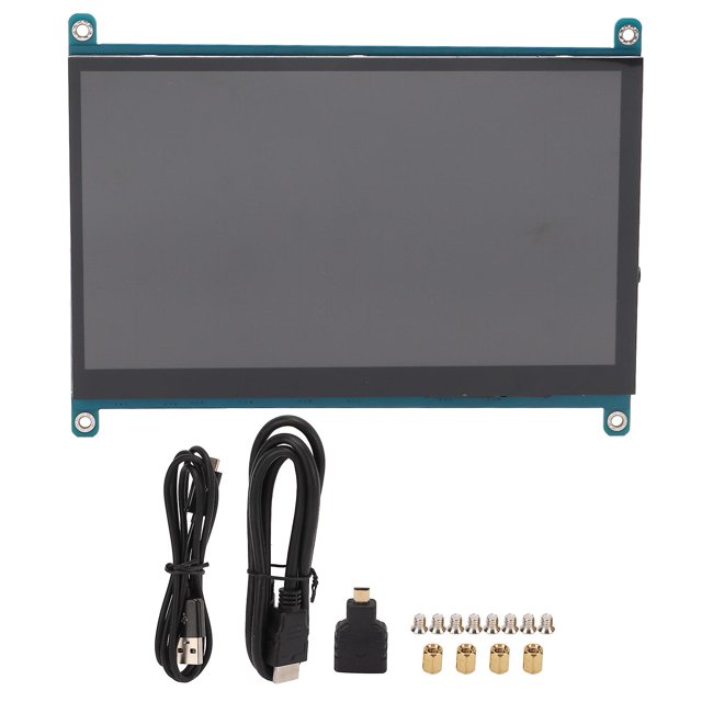 Capacitive Touch Screen 7in High Resolution Wide Compatibility Mini PC Monitor for Raspberry Pi