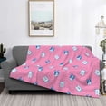 thumbnail image 2 of Honeii French Bulldog print throw blanket, crafted from cozy cotton flannel, offers versatile home decor as a bedding suitable for all seasons.-80"x60", 2 of 6