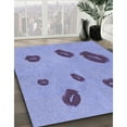 thumbnail image 3 of Ahgly Company Machine Washable Indoor Rectangle Transitional Jeans Blue Area Rugs, 7' x 9', 3 of 7
