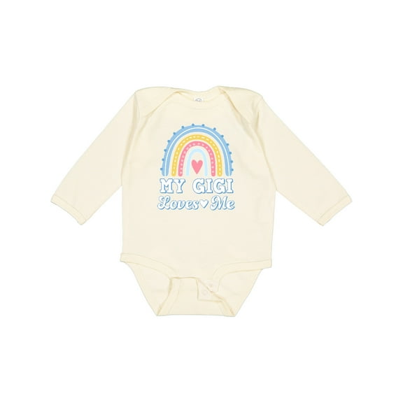 Inktastic My Gigi Loves Me Retro Rainbow Girls Long Sleeve Baby Bodysuit