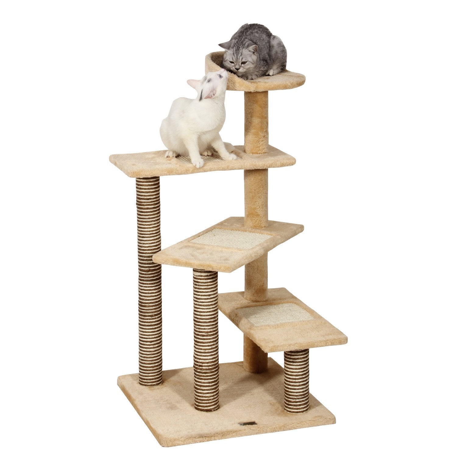 Ollieroo 40" H MultiLevel Kitten Cat Tree Furniture Climber Rope