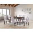 thumbnail image 1 of Clare 7Pc Solid Wood Dining Set (60" x 36") - Light Grey, 1 of 5