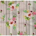 thumbnail image 4 of oneOone Organic Cotton Poplin Twill Fabric Stripe|Watercolor Leaves & Peony Floral Fabric Prints By Yard 42 Inch Wide, 4 of 4