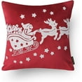 thumbnail image 6 of Phantoscope 18" x 18" Modern, Classic Christmas Day Embroidery Christmas Polyester Throw Pillow , ( 4 Count), 6 of 7
