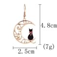 thumbnail image 3 of Boucles d'Oreilles Chat Mignon Lune Cadeau Bijoux Fille, 3 of 4