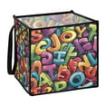 Cartoon Words Cube Storage Bin Storage Basket for Shelves Foldable