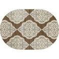 thumbnail image 3 of Art Carpet 841864103229 5 ft. Arabella Collection Medallion Woven Round Area Rug, Mushroom, 3 of 4