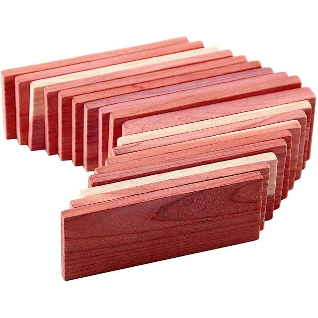 Bloques de cedro Cedar Space para almacenamiento de armarios, tablas de cedro, bloques de cedro rojo aromático 100 % natural (16 piezas)
