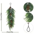 thumbnail image 3 of Clearance Under $3, Artificial Teardrop Swag Hanging Greenery Faux Pine and Cedar Accent with Cones for Front Door Mantel and Window Decor, 61cm(C), 3 of 5