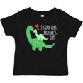 thumbnail image 3 of Inktastic It's Our First Mother's Day Cute Dinosaur Family with Hearts Boys or Girls Baby T-Shirt, 3 of 5