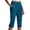 Blue, variant on Aihuaihua Pedal Pushers for Women Summer High Waisted Straight Leg Petite Lightweight Stretch Cropped Trousers Work Golf Capris with Pockets