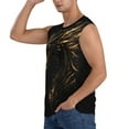 thumbnail image 3 of Fotbe Men's Black And Gold Fire Dragon Print Men's Sleeveless Muscle Tank Tops Casual T-Shirts for Gym Workout Beach-Medium, 3 of 8
