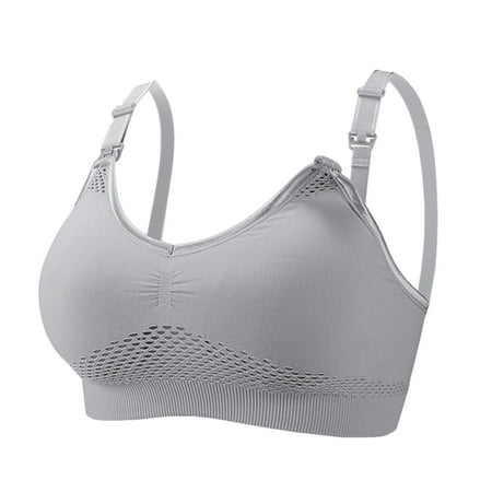 

Ruziyoog Nursing Bra for Breastfeeding Women Hands-free Breast Pump Nursing Bras Maternity Pregnant Breastfeeding Vest Gray S